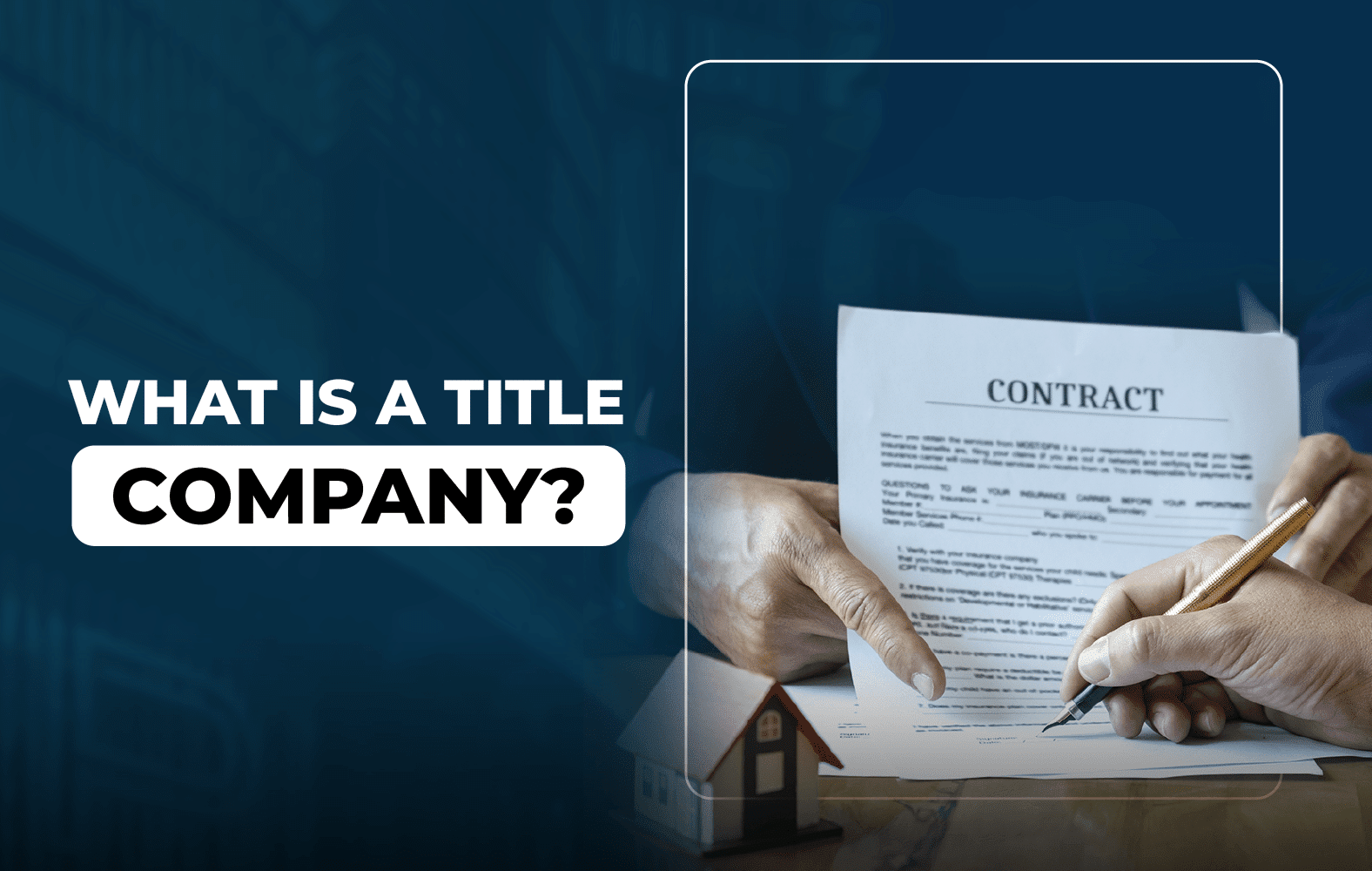 Do you know what the work of a title company is?